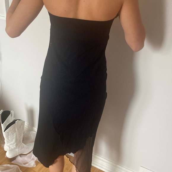 90s vintage Garage Strapless Black dress - Picture 2 of 6